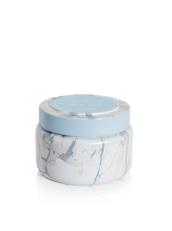 Blue Jean Marble Tin Candle