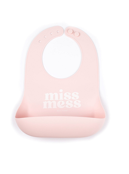 Soft Pink Silicone Bib