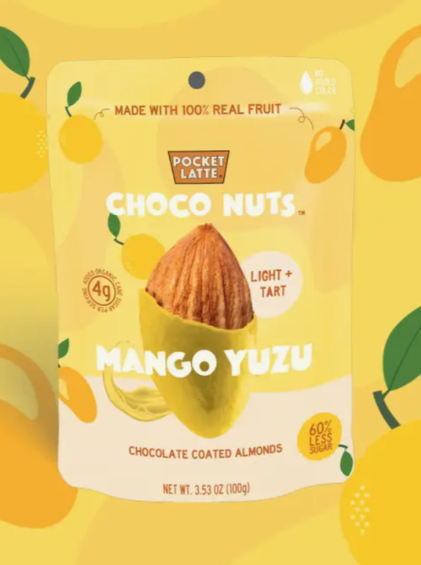 Pocket Chocolates Mango Yuzu Almonds