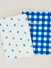 Gingham/ Stars Notebook Set