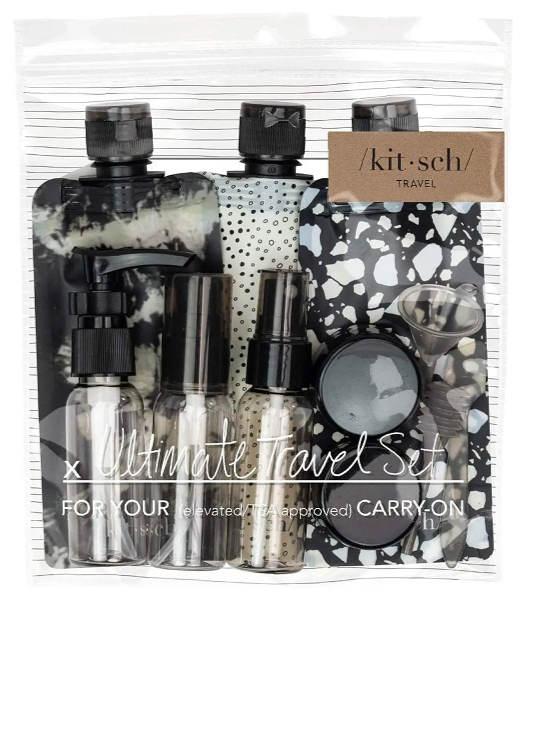 Black and White Toiletry Set