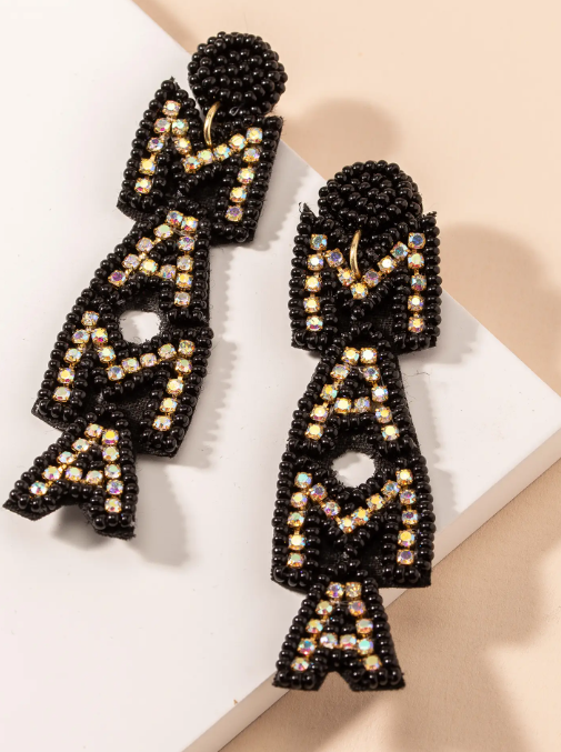 Mama Seed Beaded Earrings