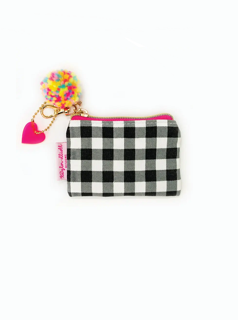 Gingham Card Holder Keychain