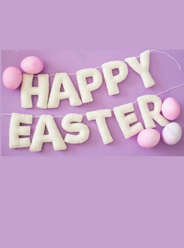 White Easter Garland