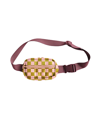 Puffy Checkered Fanny Pack
