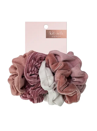 Blush Velvet Scrunchies