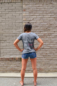 Sparkle…And Never Lose Hope! Short Sleeve V-Neck - Rhinestones and Roses