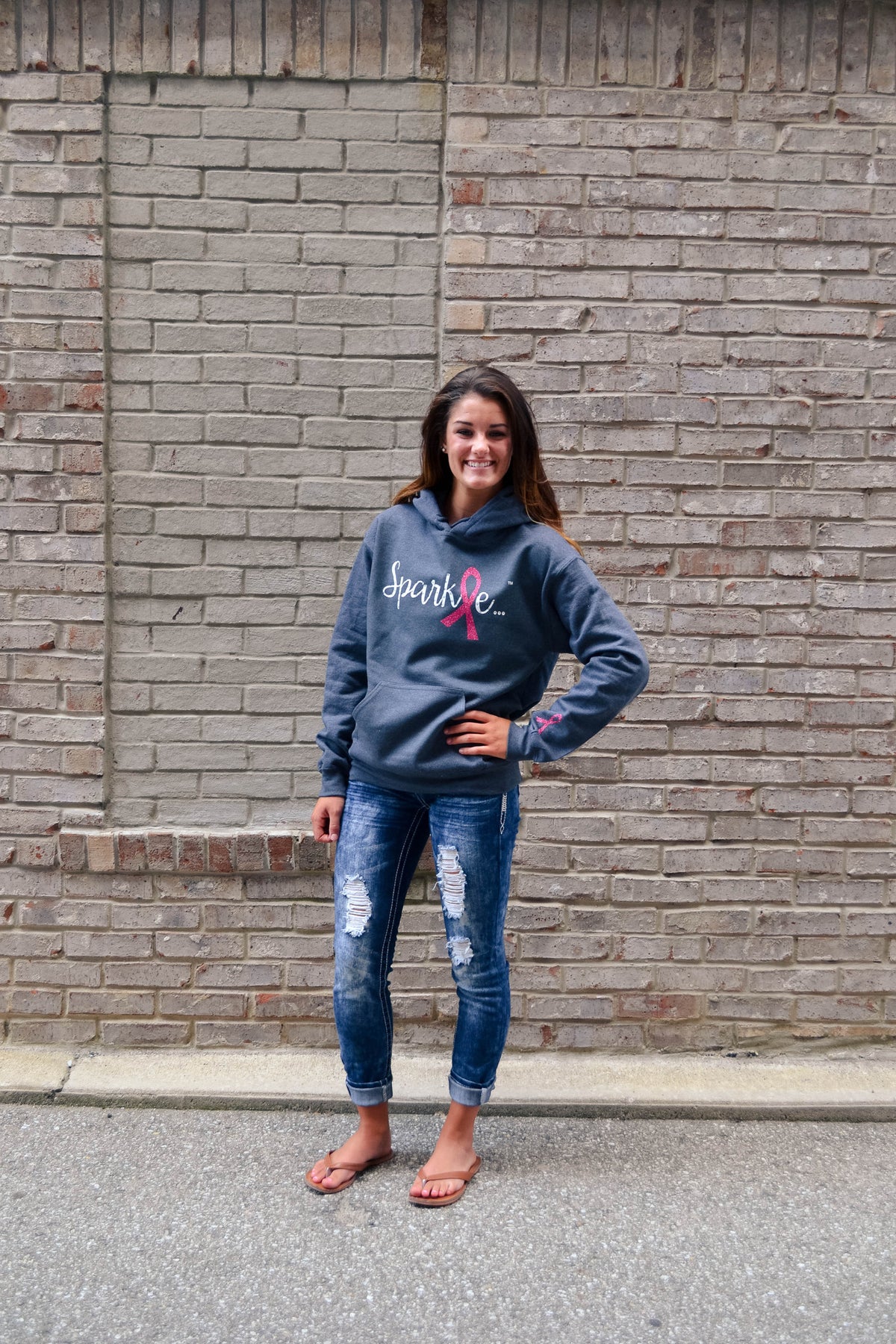 Sparkle…And Never Lose Hope! Hooded Sweatshirt - Rhinestones and Roses
