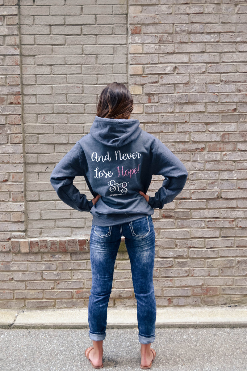 Sparkle…And Never Lose Hope! Hooded Sweatshirt - Rhinestones and Roses