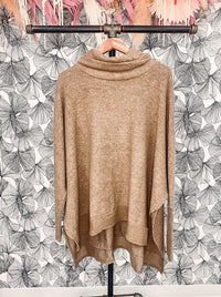 Walnut poncho sweater