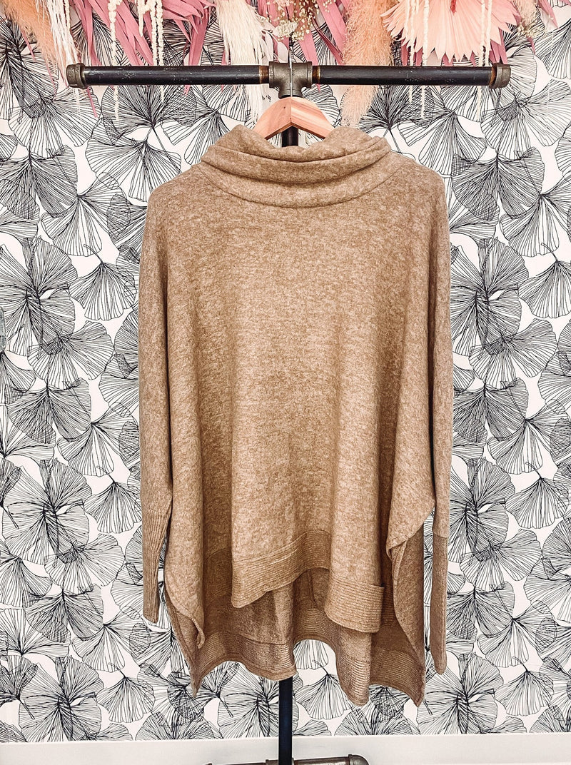 Walnut poncho sweater