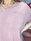 Mauve Ribbed Top