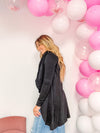 Black Fleece Open Cardi
