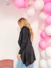 Black Fleece Open Cardi