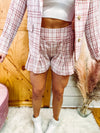 Mauve Check shorts