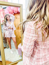 Mauve Check shorts