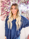 Navy Notch Top