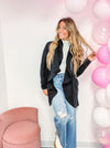 Black Fleece Open Cardi