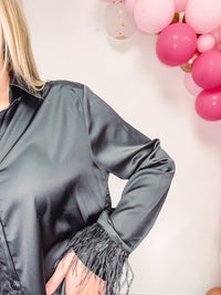 Invite Only Black Blouse