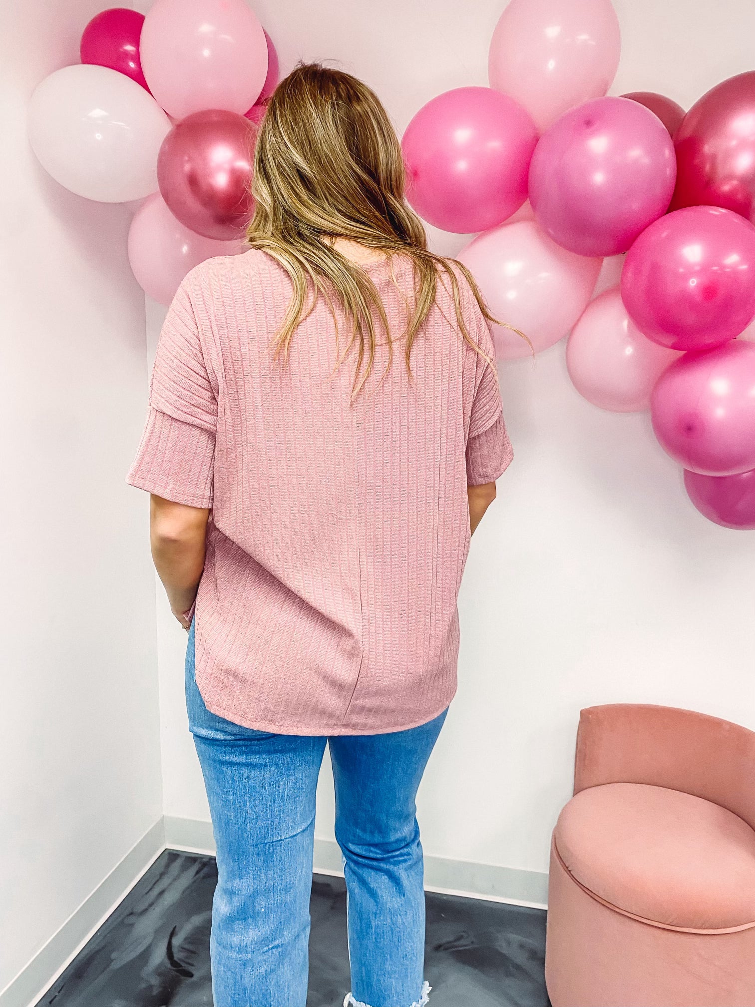Mauve Ribbed Top