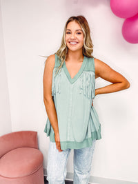 Shania Fringe Tank