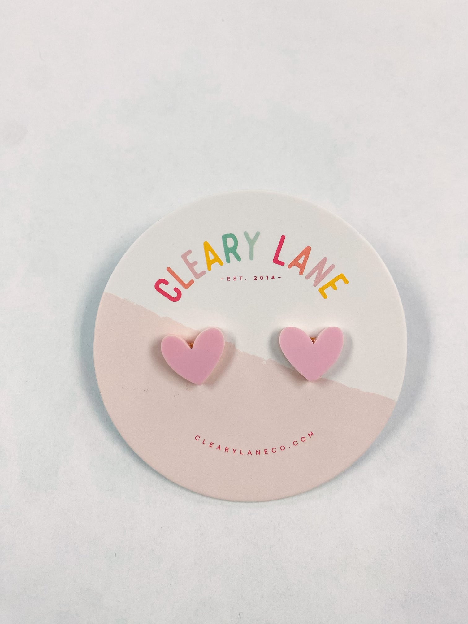 Blush Heart Studs