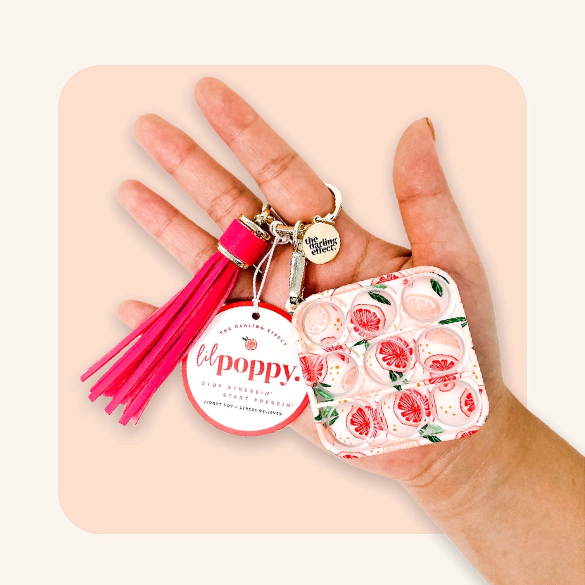 Lil Poppy Grapefruit Keychain
